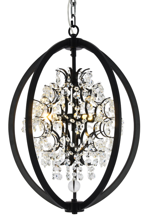 Bethel International 4 Light Chandelier Model: LA10C18BLK
