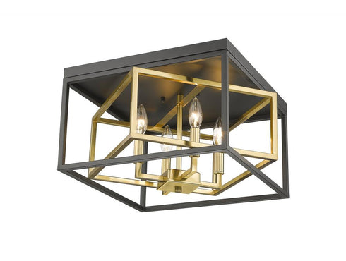 Bethel International 4 Light Flush Mount Model: YS218FM16BG