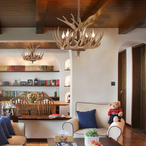 Bethel International 6 Light Antler Lighting Model: YA27C31BR
