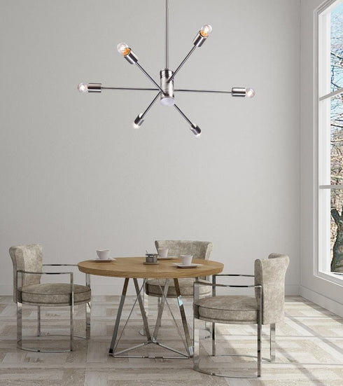 Bethel International 6 Light Ceiling Fixture Model: DU77SN
