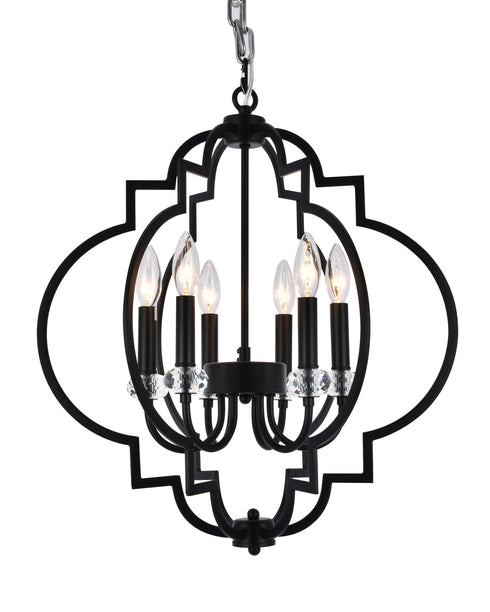 Bethel International 6 Light Ceiling Light Model: LA13C20BLK