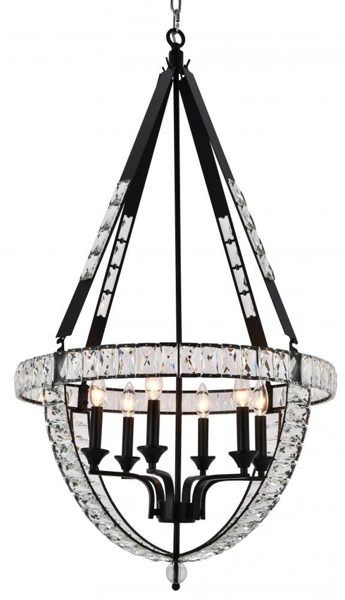 Bethel International 6 Light Chandelier Model: LA17C24BLK