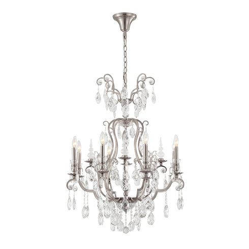 Bethel International 9 Light Chandelier Model Number: BET65XL-PEW