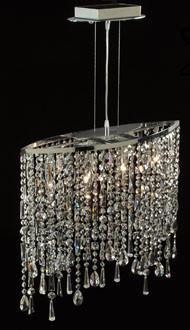 Bling Collection Four Light Crystal Cascade Chandelier