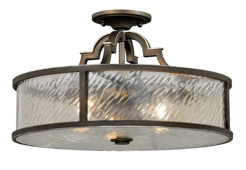 C0030 Vaxcel Simone 17" Semi-Flush Mount Venetian Bronze