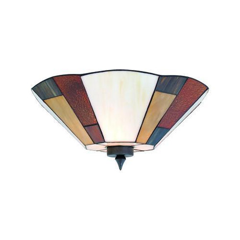 C191-13-47 Outremont Collection 13" wide Tiffany Glass Ceiling Flush