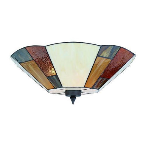 C191-16-47 Outremont Collection 16" wide Tiffany Glass Ceiling Flush