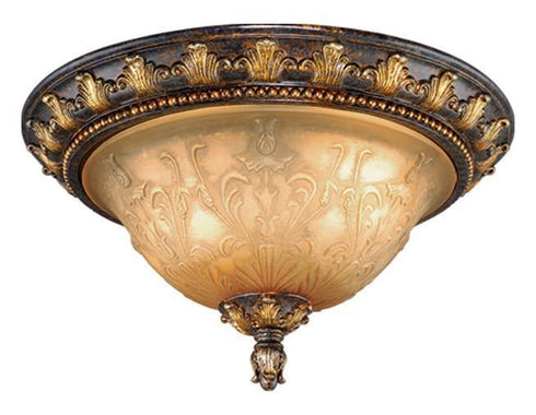 CA-CCU150WA Vaxcel Caesar 15" Flush Mount Walnut Patina