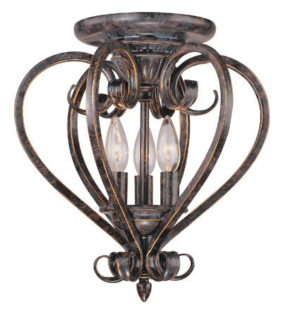 CC35903AZ Vaxcel Mont Blanc 3L Ceiling Light Aztec Bronze