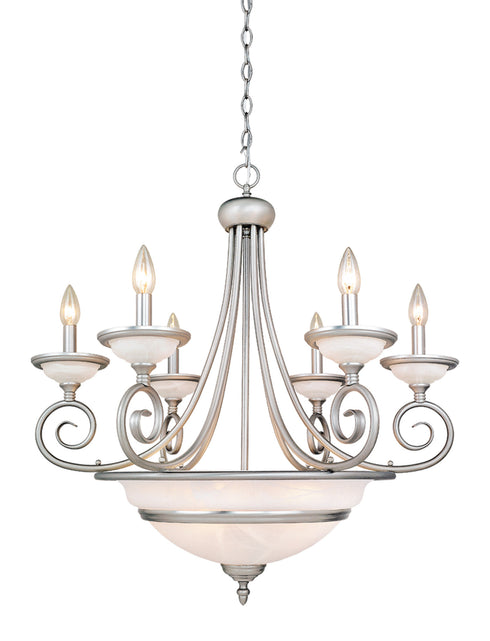 CH1011BN Vaxcel Da Vinci 11L Chandelier Brushed Nickel