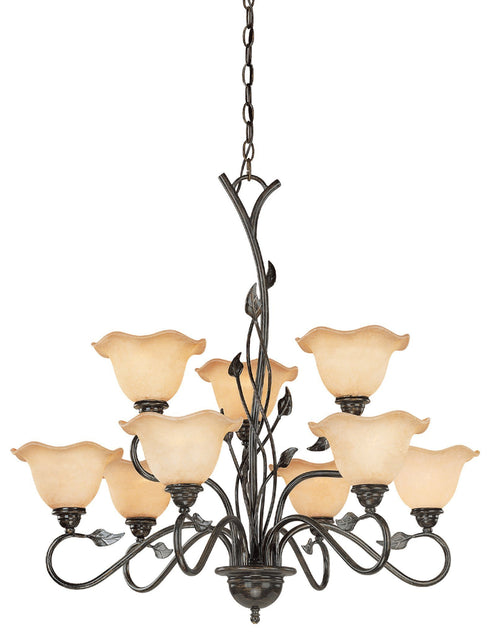 CH38809OL Vaxcel Vine 9L Chandelier Oil Shale