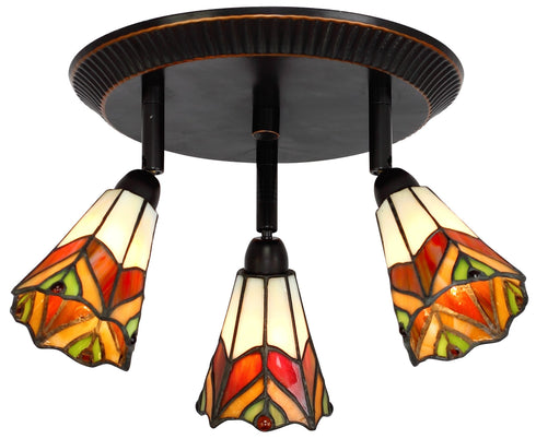 CK263-3-193 Fredericton Collection Tiffany 3-Light Circular Track Ceiling Fixture