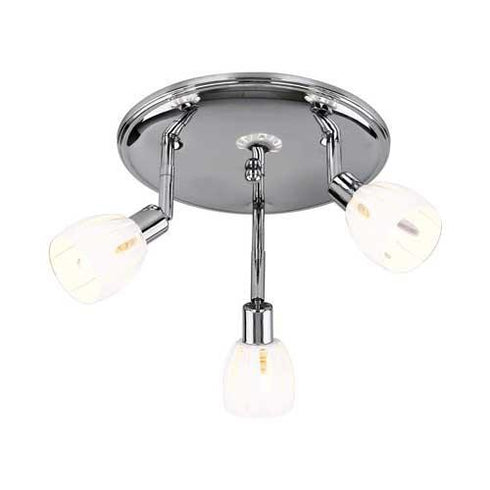 CK318-3-CM 3-Light Circular Track Ceiling Fixture with Glass Shades