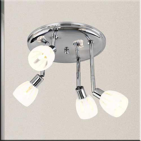 CK318-4-CM 4-Light Circular Track Ceiling Fixture with Glass Shades