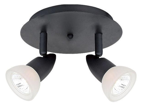 CK44-2-117 2-Light Satin Chrome Circular Track Halogen Ceiling Fixture ck44-2-117