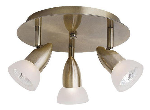 CK44-3-AB 3-Light Antique Brass Circular Track Halogen Ceiling Fixture