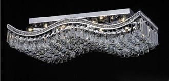 Contemporary Wave Crystal Balls Ceiling Light