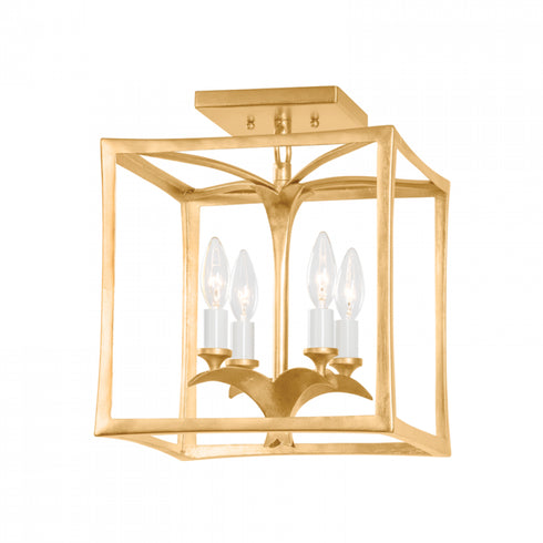 Corbett 4 Light Flush Mount Model: 435-12-VGL/GL