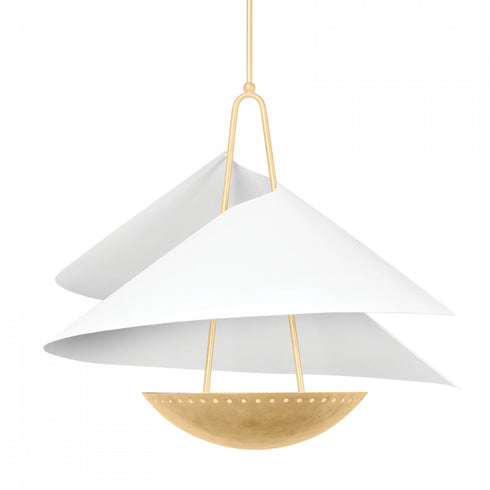 Corbett 4 Light Pendant Model: 411-34-VGL/GSW