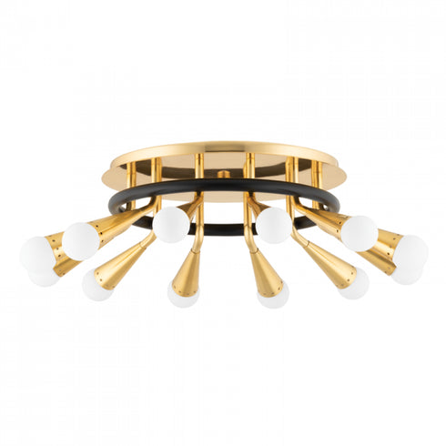 Corbett Aries 12 Light Semi Flush Model: 401-12-VPB/BBR