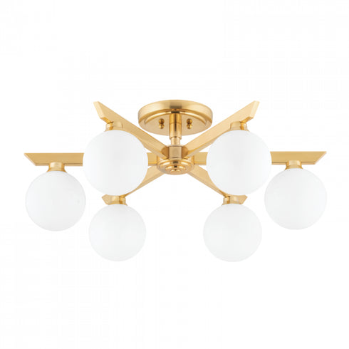 Corbett Astra 6 Light Semi Flush Model: 402-06-VB