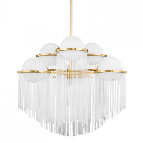 Corbett Celestial 6 Light Chandelier Model: 398-32-AGB
