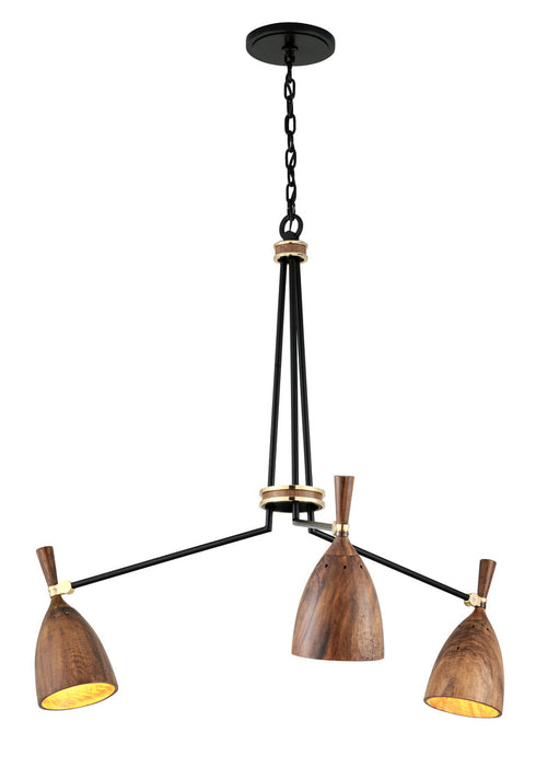 Corbett Utopia 3 Light Chandelier Model: 280-03-SBK