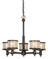 CR-CHU005NB Vaxcel Carlisle 5L Chandelier Noble Bronze