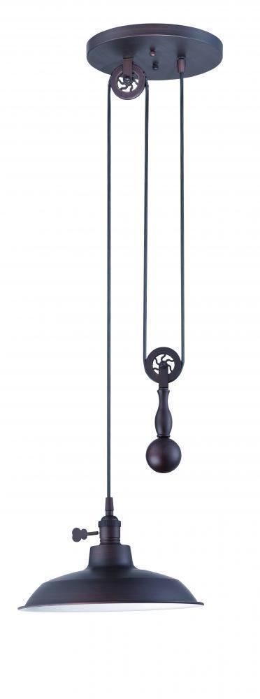 Craftmade 1 Light Pulley Pendant With Metal Shade Model: P400-ABZ