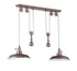 Craftmade 2 Light Pulley Pendant With Metal Shade Model: P402-ABZ