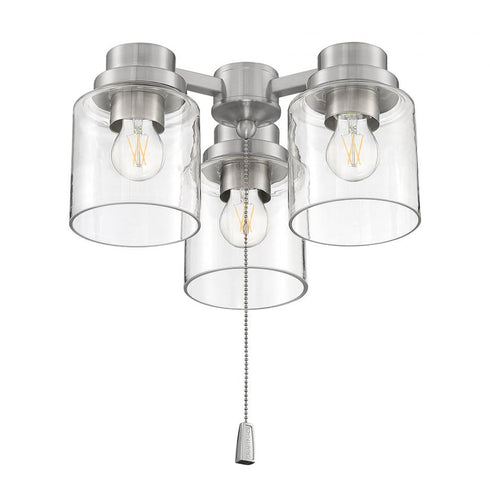 Craftmade 3 Light Fitter And Glass White Glass 3 X 4 Watt LED Energy Star Model: LK301102-BNK-WG-LED
