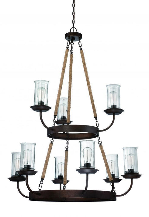 Craftmade Thornton 9 Light Chandelier Model: 36129-ABZ