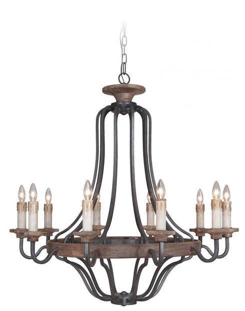 Craftmade Ashwood 10 Light Chandelier Model: 36510-PLNGRW