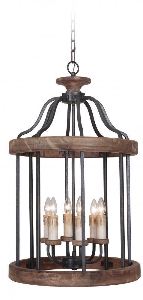 Craftmade Ashwood 6 Light Foyer Model: 36536-PLNGRW