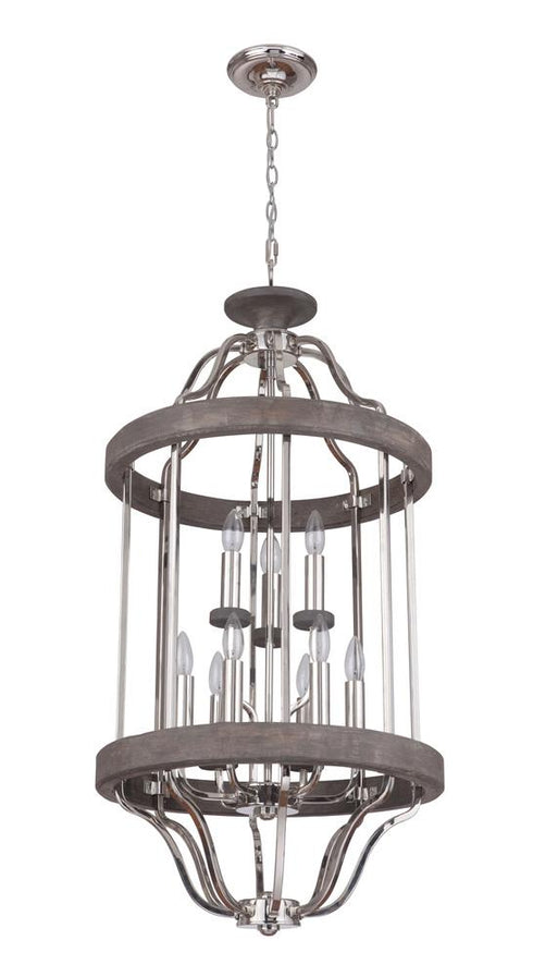 Craftmade Ashwood 9 Light Foyer Model: 36539-PLNGRW