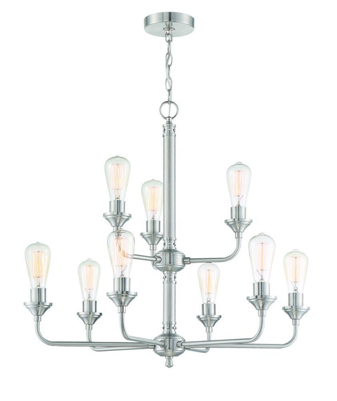 Craftmade Bridgestone 9 Light Chandelier Model: 53029-BNK