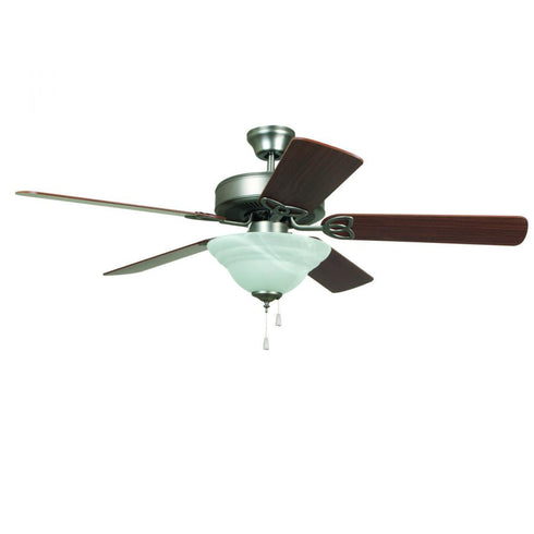 Craftmade Builder Deluxe 52 Inch Ceiling Fan With Blades & Alabaster Model: BLD52BNK5C1