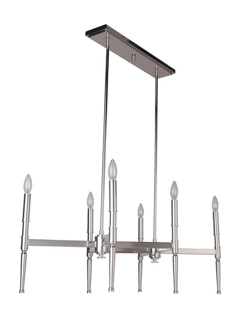 Craftmade Ella 6 Light Chandelier Model: 44626-PLN