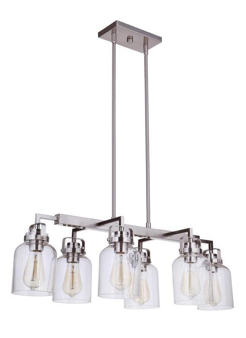 Craftmade Foxwood 6 Light Island Model: 53676-FBDT