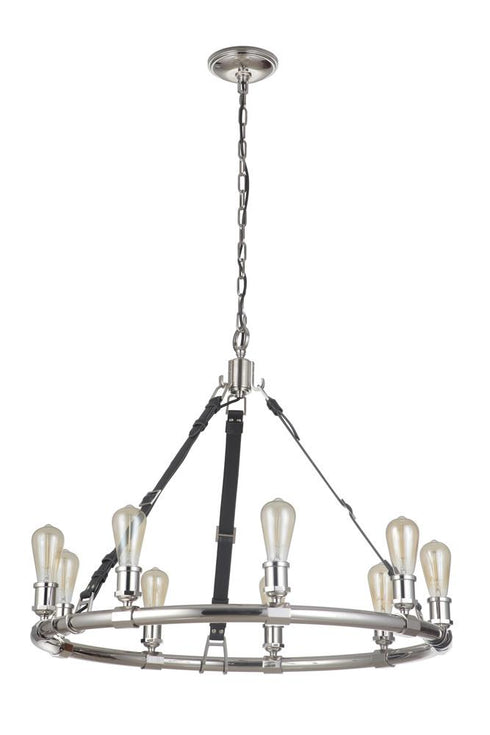 Craftmade Huxley-Gallery 9 Light Chandelier Model: 48129-PLN