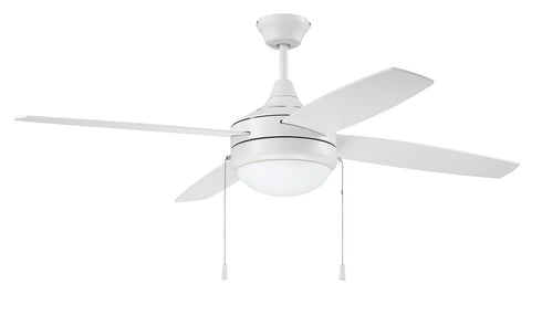 Craftmade Phaze 4 Blade 52 Inch Ceiling Fan 4 Blades LED Light Kit Model: PHA52BNK4