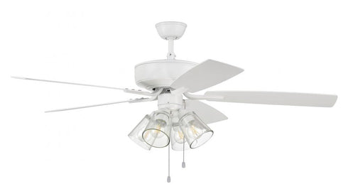 Craftmade Pro Plus 104 Clear 4 Light Kit Model: P104W5-52WWOK