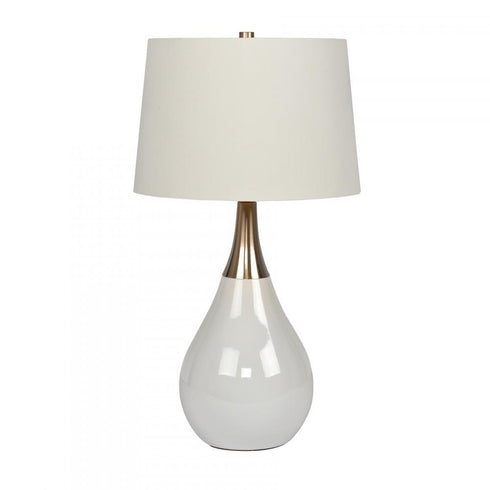 Craftmade Table Lamp Bl23ww Whit Brushed Nickel Base With White Model: 86221