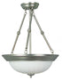 Craftmade X125-BN Three Light Brushed Nickel Frosted Melon Glass Up Pendant