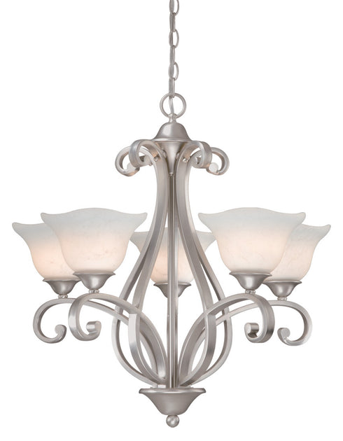 CS-CHU005BN Vaxcel Caspian 5L Chandelier Brushed Nickel