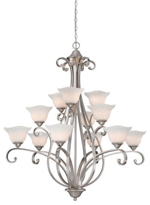 CS-CHU012BN Vaxcel Caspian 12L Chandelier Brushed Nickel