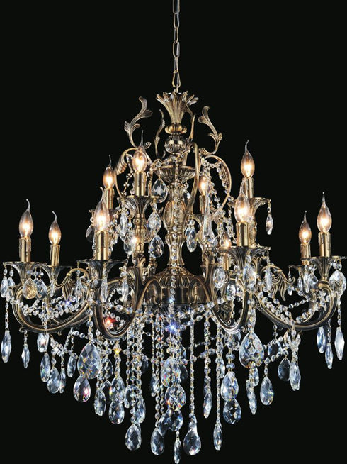 CWI Lighting 12 Light Up Chandelier With Antique Brass Model: 2013P36AB-12