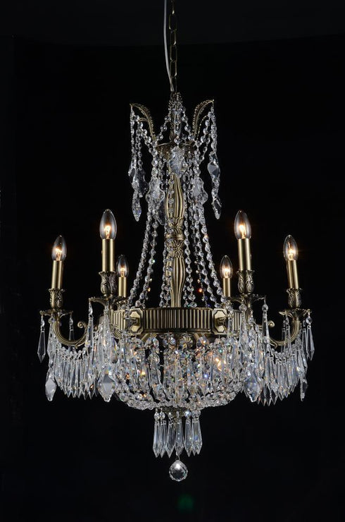 CWI Lighting 9 Light Up Chandelier With Antique Brass Model: 2048P25AB-9