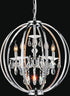 CWI Lighting Abia 5 Light Up Chandelier With Chrome Finish Model: 5025P22C-5