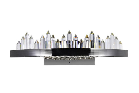 CWI Lighting Agassiz LED Sconce With Polished Nickel Finish Model: 1218W24-613